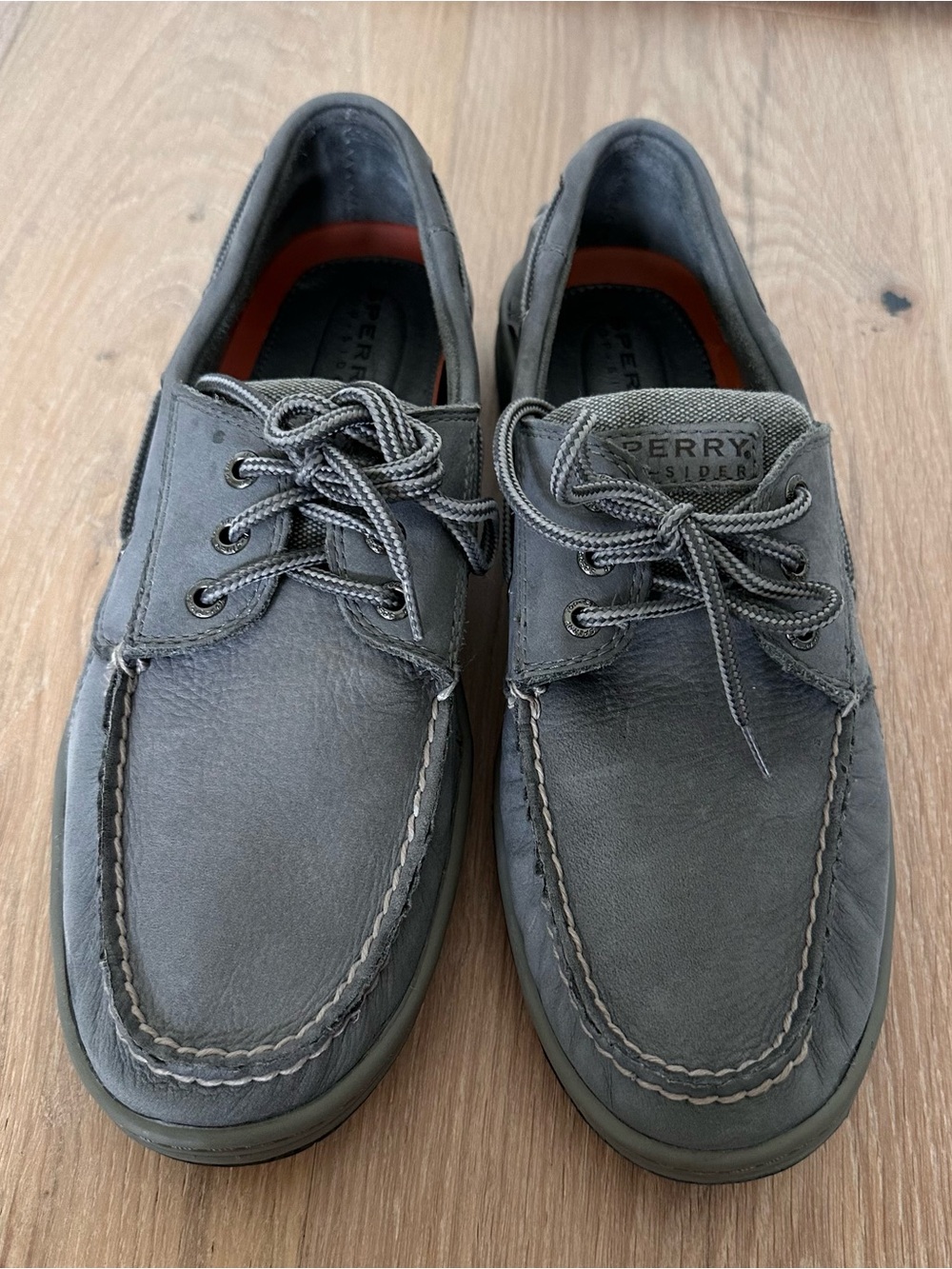 Sperry Men’s Charcoal Leather Boat Shoes